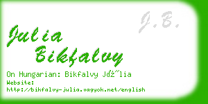 julia bikfalvy business card